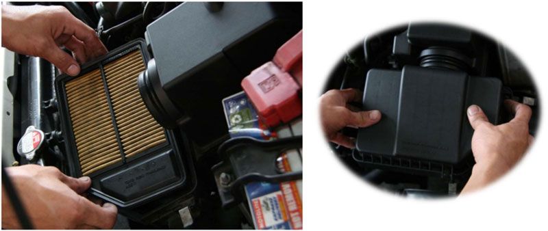 xác định chiều lắp đúng của lọc gió