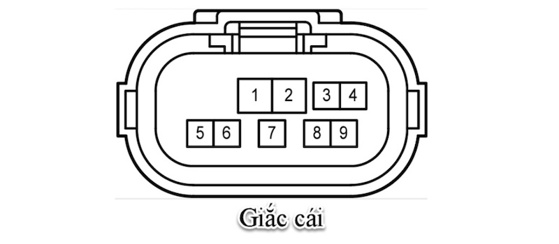 Sơ đồ chân giắc của công tắc số trung gian trên xe Toyota Camry 2007