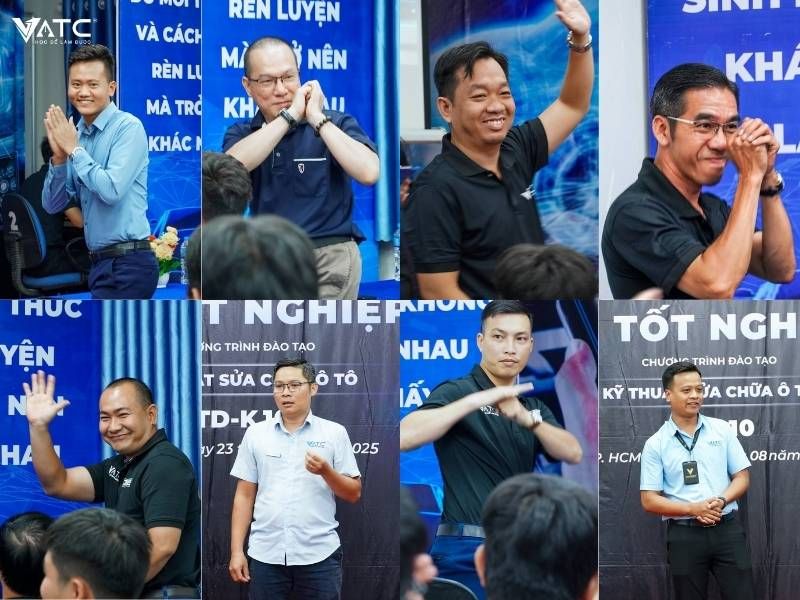 ban lãnh đạo và Giảng viên tham dự buổi Lễ tốt nghiệp lớp TDK10