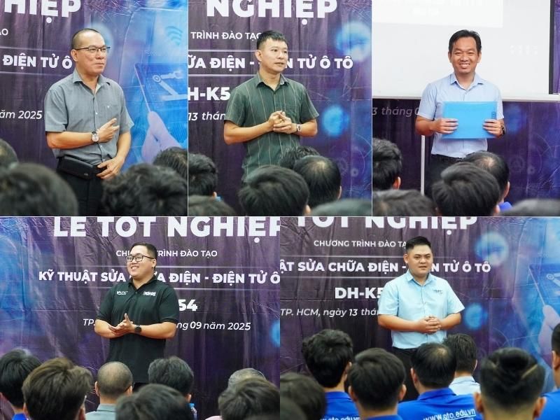 quý Ban lãnh đạo và Giảng viên chia sẻ tại buổi Lễ tốt nghiệp lớp DHK54