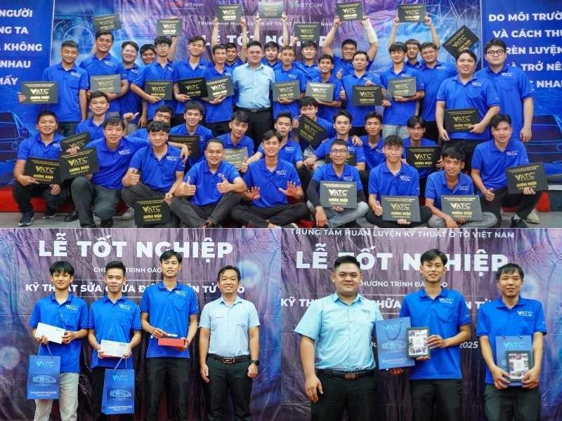 vinh danh những học viên ưu tú lớp Kỹ thuật sửa chữa điện - điện tử ô tô K54