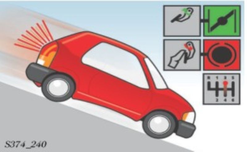 xe không có hệ thống hỗ trợ xuống dốc