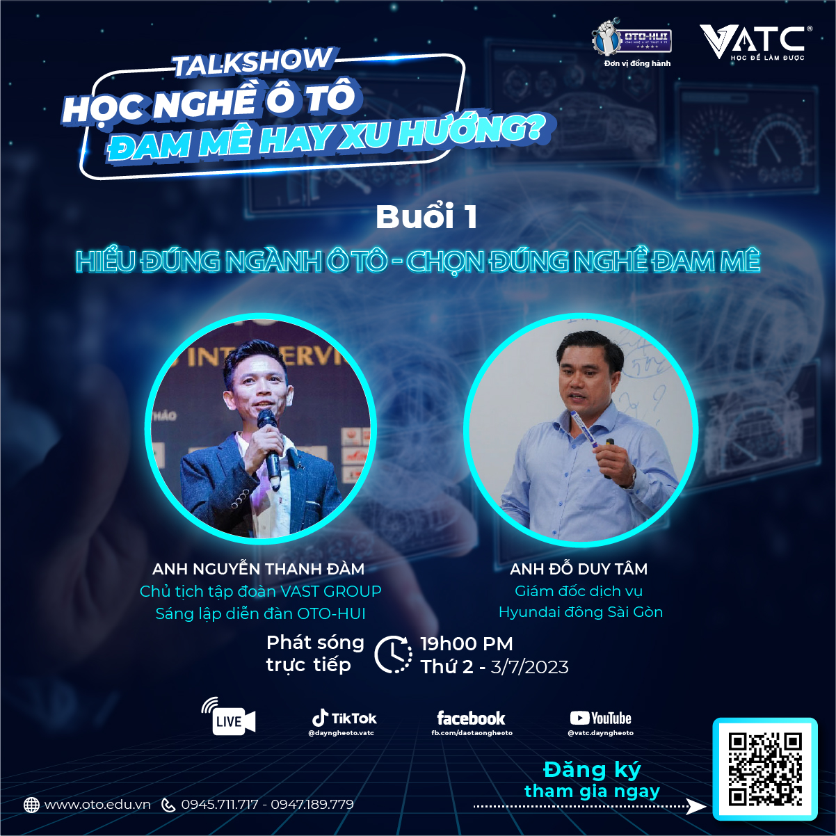 talkshow ngành ô tô, ngành ô tô, học nghề ô tô, định hướng nghề ô tô, chọn đúng nghề, hiểu ngành ô tô, ô tô, công nghệ ô tô, trung tâm dạy nghề ô tô, VATC