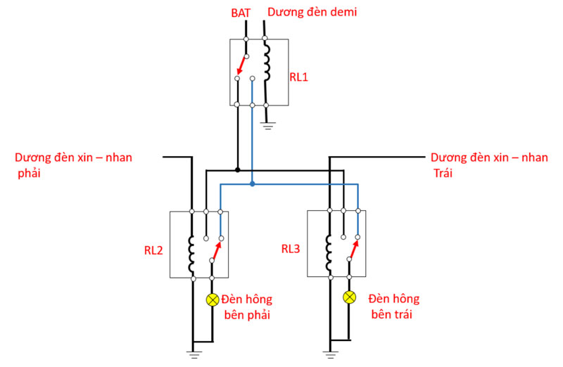 sơ đồ đấu nối mạch điện