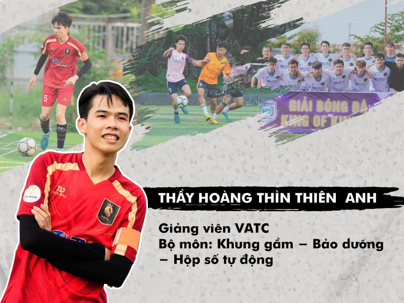 thầy hoàng thìn thiên anh tham gia giải bóng đá giao lưu giữa các lớp học tại vatc