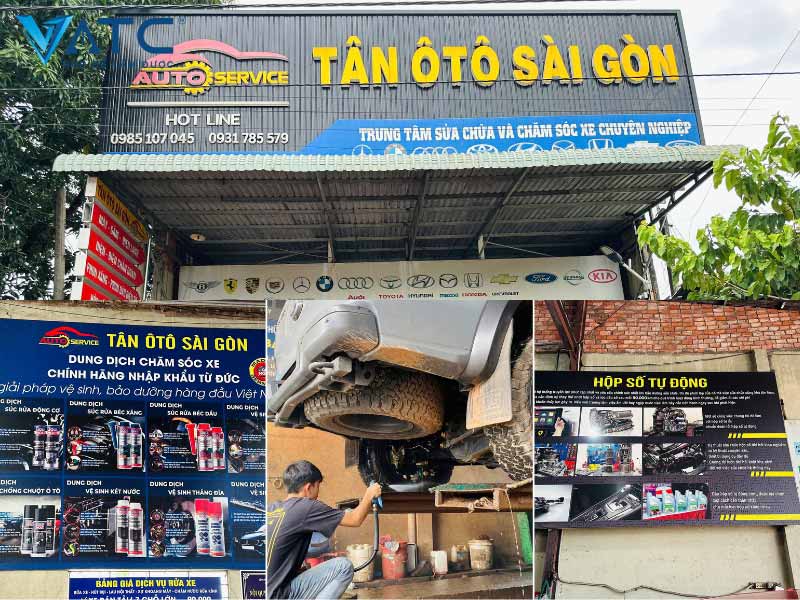 cơ sở vật chất của garage tân ô tô sài gòn