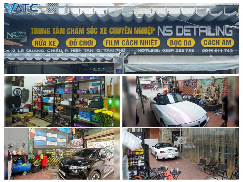 cơ sở vật chất tại garage của anh sự