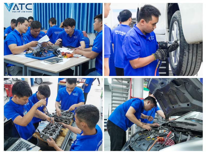 những buổi học thực hành đầy căng thẳng của học viên vatc