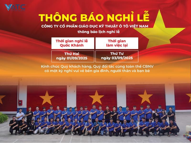 Thông báo lịch nghỉ lễ Quốc Khánh 2/9/2025