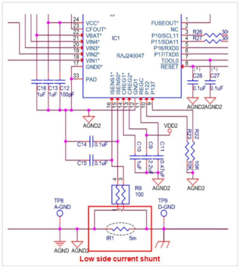 Hình 6. Cảm biến dòng điện thấp điển hình của BMS