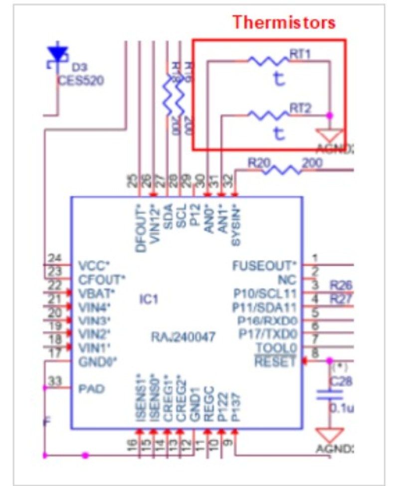 Hình 8. Nhiệt điện trở được sử dụng bởi phần mềm
