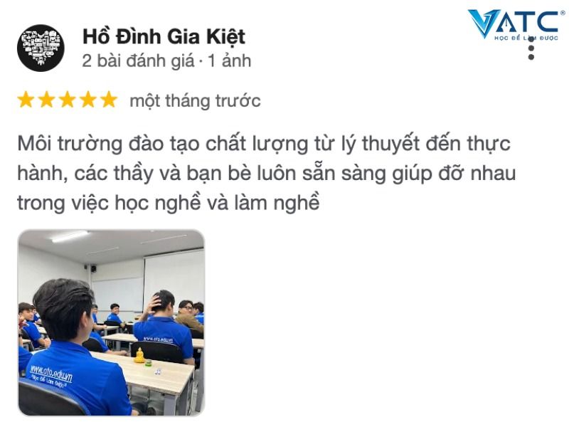 đánh giá thực tế của học viên học tại vatc