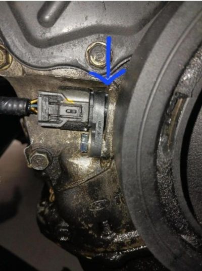 hình 1. Vị trí của Cảm biến trục khủy trên động cơ