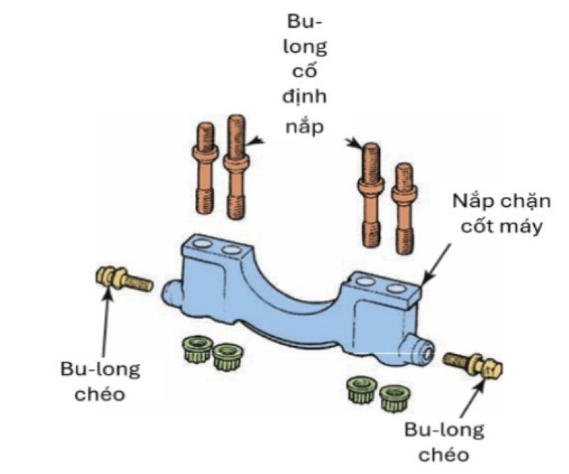 Nắp chính bốn bu lông