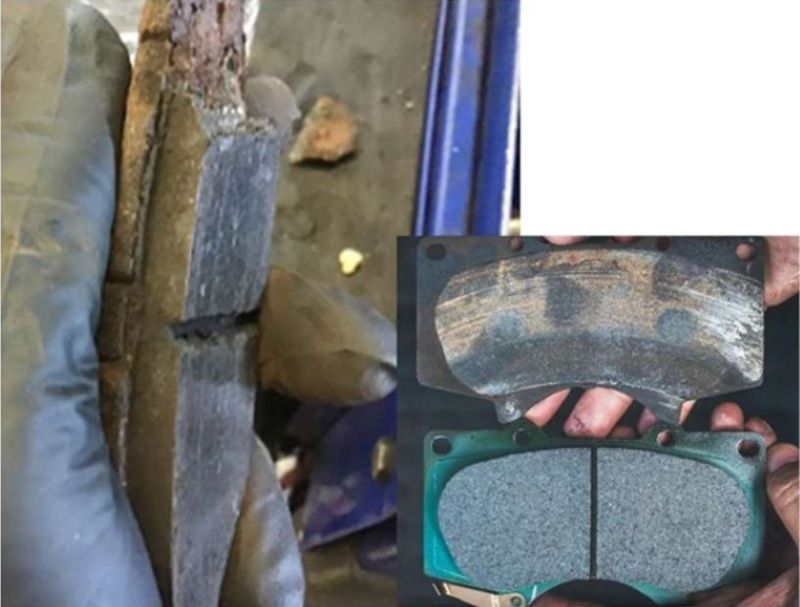 Phanh bị mòn-bong tróc