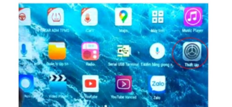 Cài đặt thiết lập của màn hình