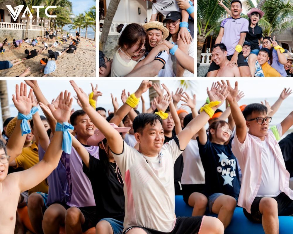 đoàn kết vượt qua chướng ngại vật trong trò chơi của tập thể VATC