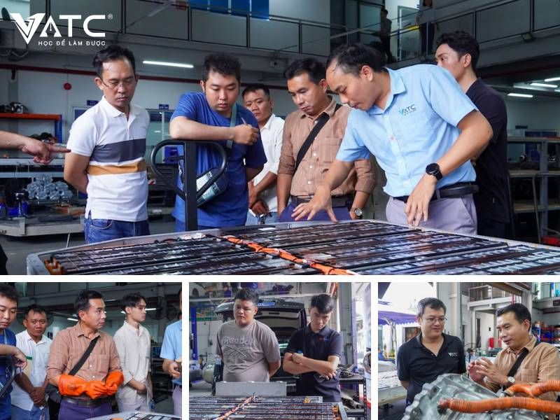 giờ thực hành trực tiếp trên các mô hình và cụm hệ thống thật do VATC chuẩn bị.