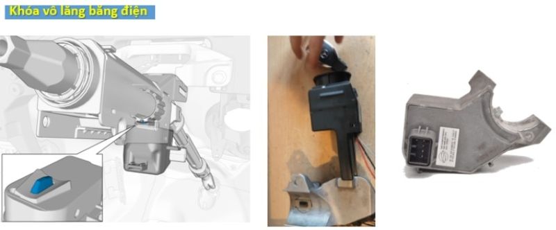 Hình 2 Hệ thống ESCL - Khóa vô lăng bằng điện