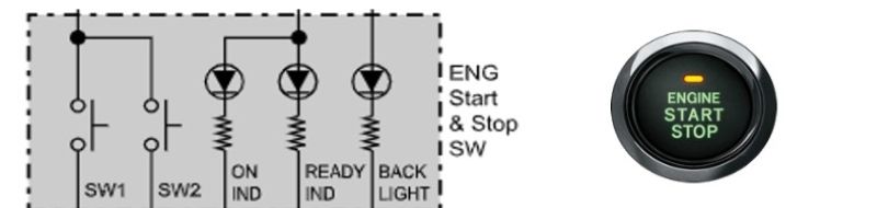 Hình 3 Cấu tạo và mạch điện bên trong công tắc (không có cuộn dây)