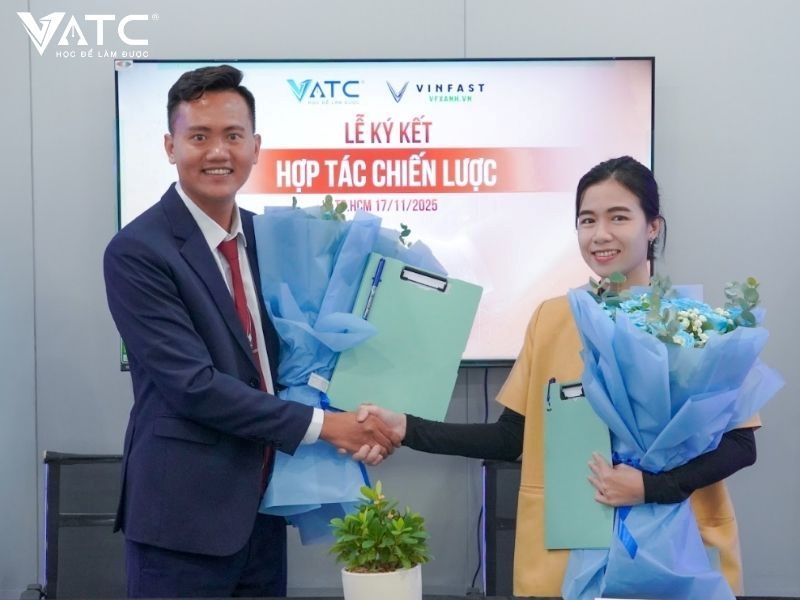 Hợp tác giữa “tri thức đào tạo” VATC và “thực tiễn công nghệ” VF Xanh