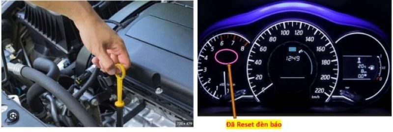 Reset lại đèn báo nhắc bảo dưỡng hoặc treo thẻ nhắc bảo dưỡng cho lần tiếp theo hình 2
