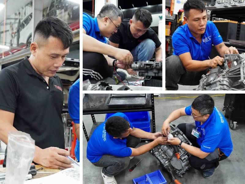 anh Tú tham gia khóa học Kỹ thuật sửa chữa xe ô tô Điện - xe Hybrid K3 và khóa học Cố vấn dịch vụ K9 tại VATC