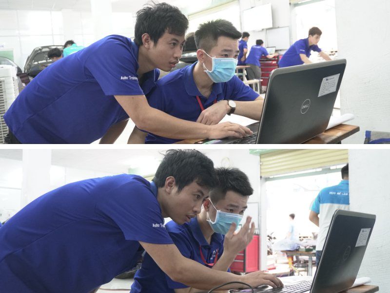 Anh Vương đăng ký học khóa Điện - Điện tử ô tô K17, trong thời điểm vừa bùng phát dịch Covid 19