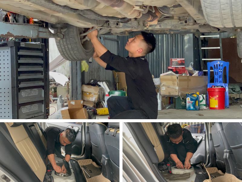 Đội ngũ thợ trong garage của anh luôn được anh sát sao theo hỗ trợ