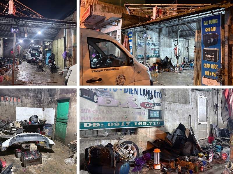 Garage của anh Đắc sau cơn bão