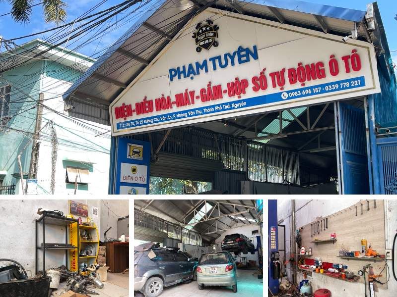 Garage ô tô Phạm Tuyên chuyên các dịch vụ về Điện - Điều hòa - Máy - Gầm - Hộp số tự động ô tô