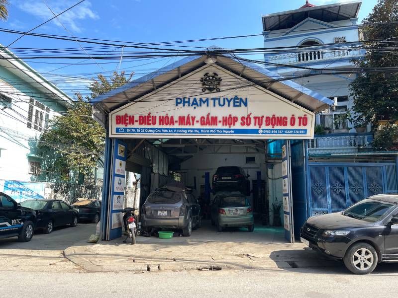 Garage ô tô Phạm Tuyên tại địa chỉ tổ 25 đường Chu Văn An, phường Hoàng Văn Thụ, Thành phố Thái Nguyên