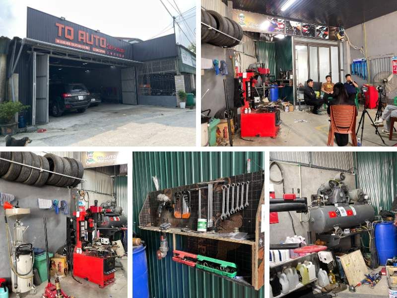 Garage TQ Auto Services do chính anh Tưởng vận hành và trang bị các trang thiết bị