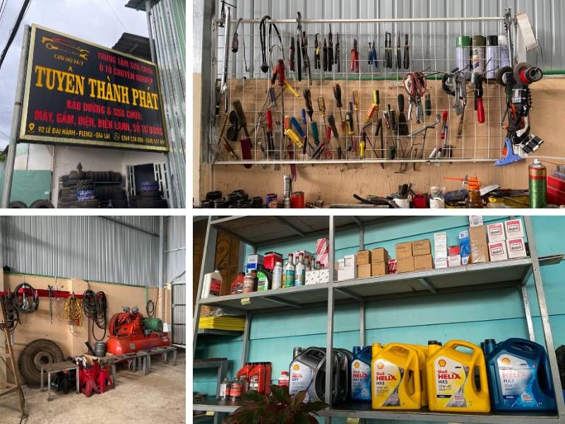 Garage Tuyên Thành Phát được trang bị đầy đủ trang thiết bị