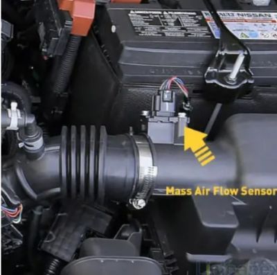 Hình 3. Vị trí lắp đặt của cảm biến MAF trên xe