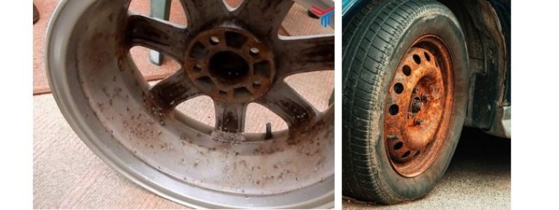 Lazăng xe bị mòn vì quá cũ