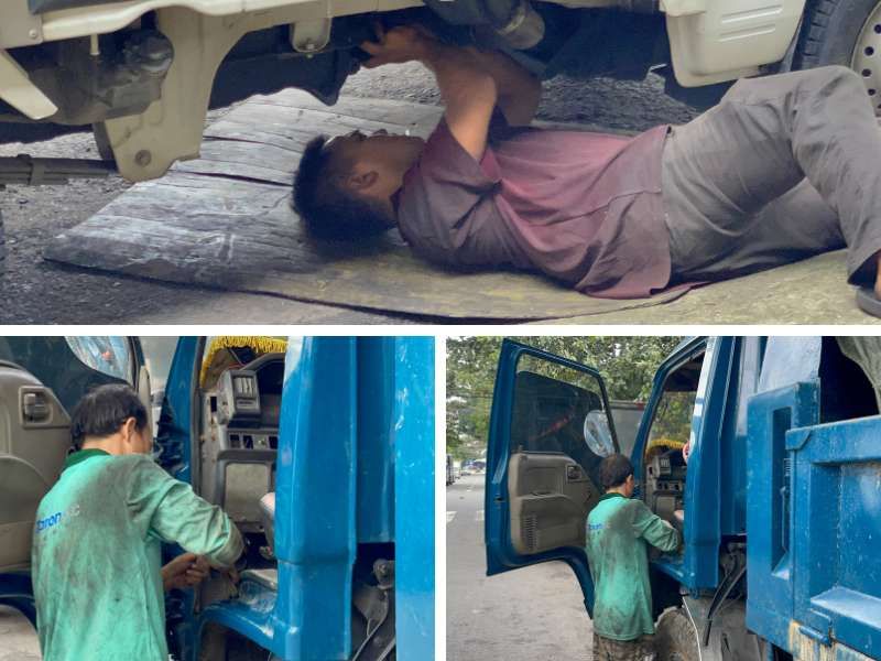 Những anh em thợ đang đồng hành cùng anh Long