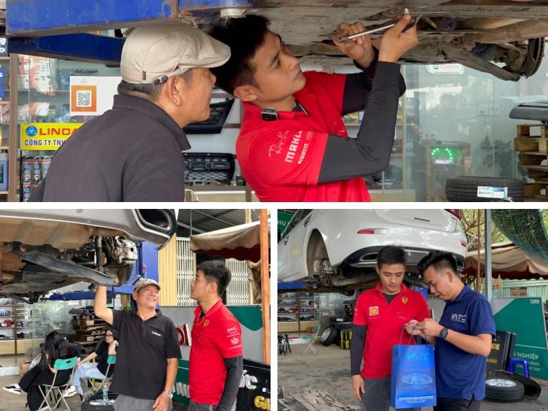 Sau bão lũ, xe ngập nước rất nhiều, anh phải phối hợp với các Garage để hỗ trợ sửa xe