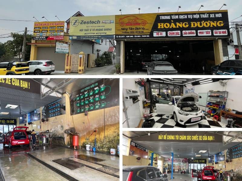 Trung tâm dịch vụ nội thất xe hơi Hoàng Dương chuyên các dịch vụ Nâng cấp xe - Chăm sóc - Bảo dưỡng - Mua - Bán - Đào tạo nghề