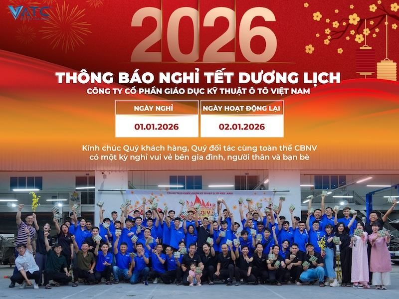trung tâm VATC thông báo nghỉ Tết dương lịch năm 2026