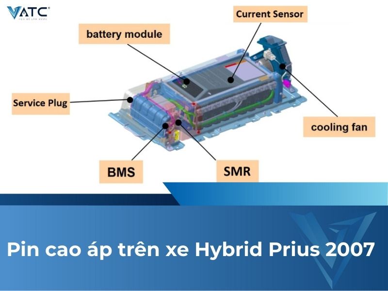 Pin cao áp trên xe Hybrid Prius 2007