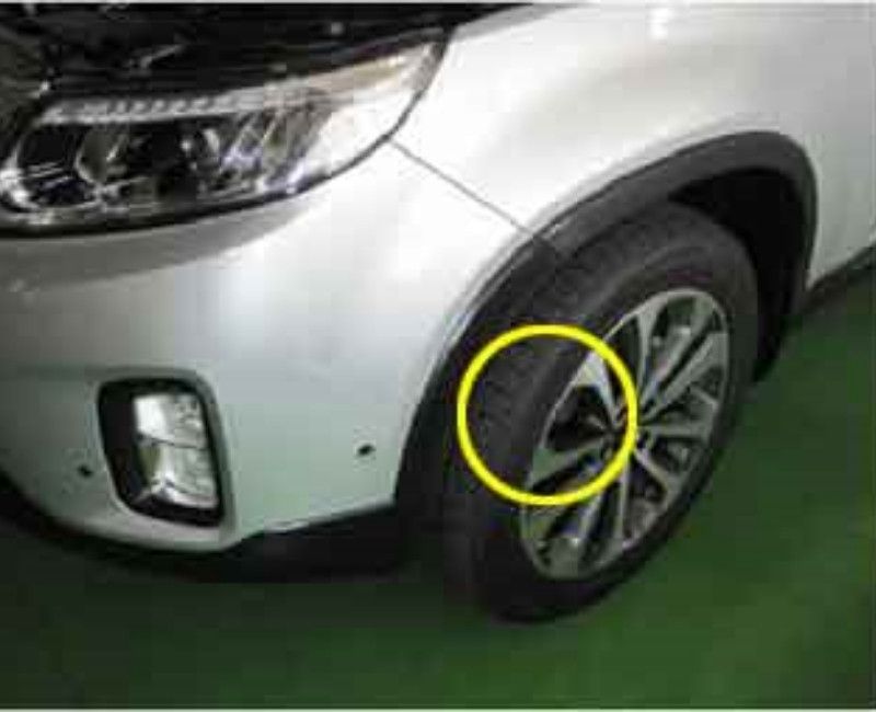 Vị trí cảm biến áp suất lốp