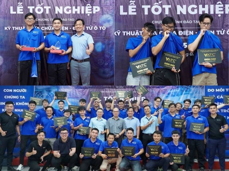 H7. Những khoảnh khắc đáng nhớ của lớp Kỹ thuật sửa chữa điện - điện tử ô tô K59 tại buổi lễ tốt nghiệp